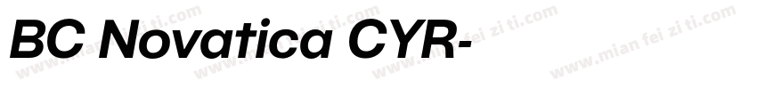 BC Novatica CYR字体转换